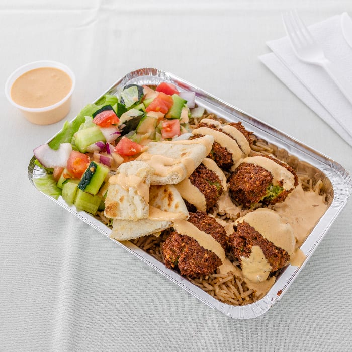 Falafel Over Rice.